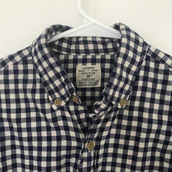 J crew workshirt blue and white - Picture 3 of 4